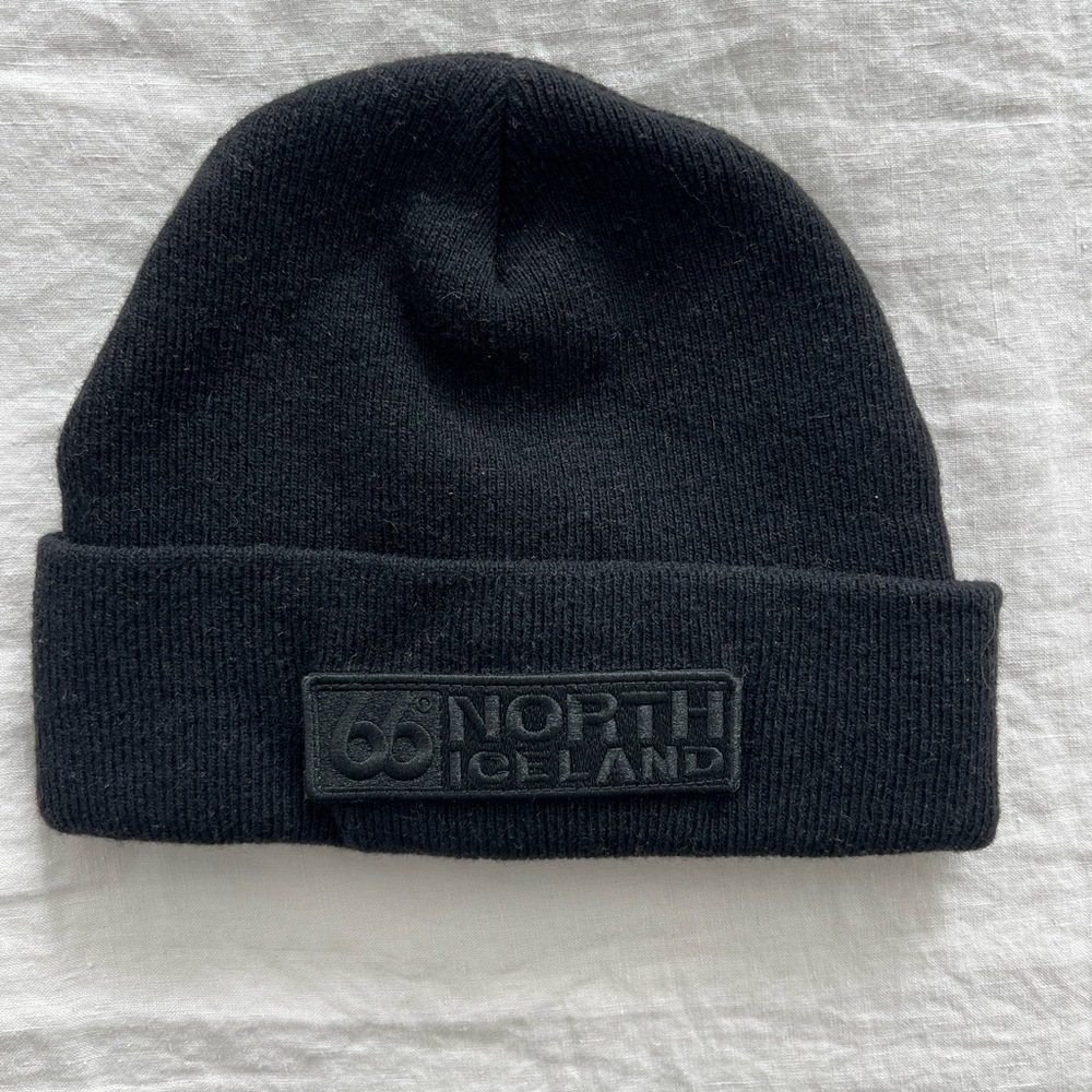 66 North Black Beanie